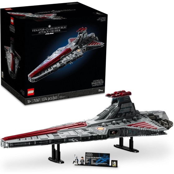 LEGO Star Wars Venator-Class Republic Attack Cruiser, Ultimate May The 4th Collectibles, Series Building Set with Captain Rex Minifigure