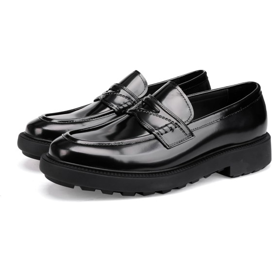 Luxury Leather Loafers for Men,Slip on Penny Loafers Dress Shoes for Men